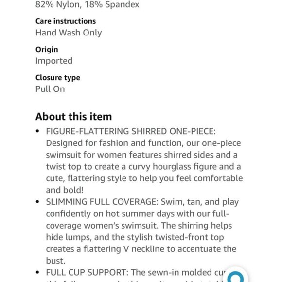 Anne Cole Swimsuit Womens 8 Black Twist Front Shirred One Piece Full Coverage - Picture 6 of 11